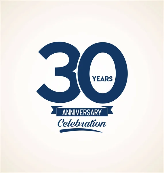 Anniversary Blue Template Background — Stock Vector