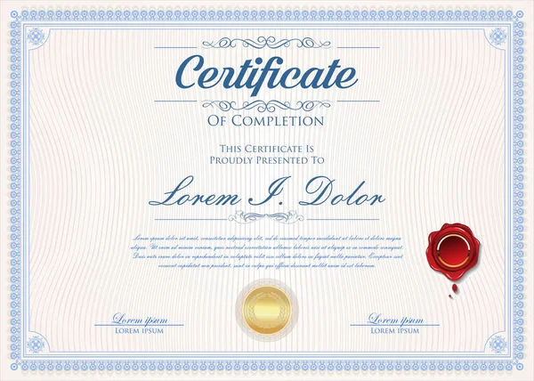 Modèle Conception Rétro Certificat Diplôme — Image vectorielle