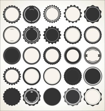Dizi boş retro vintage rozetleri