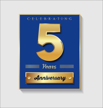 Altın ve mavi bayrak illüstrasyon koleksiyonu