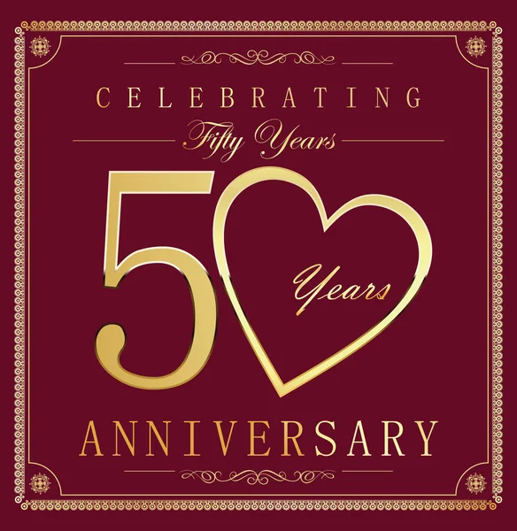 Anniversary Retro Vintage Achtergrond Jaar — Stockvector