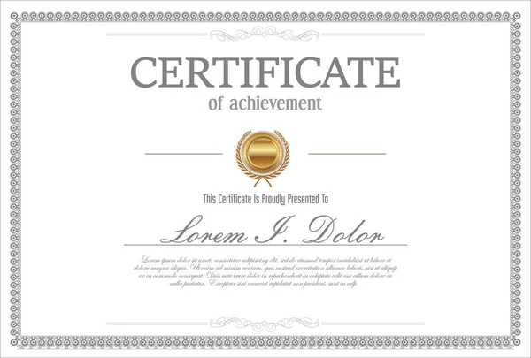 Certificaat Diploma Retro Vintage Design — Stockvector