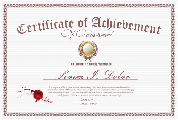 Certificaat Diploma Retro Vintage Design — Stockvector