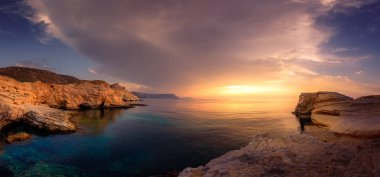 Sea and rock, the paradise of Almeria clipart