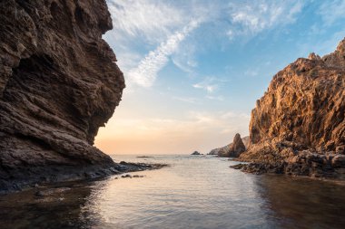 Los Escullos, Almera (İspanya şafak)