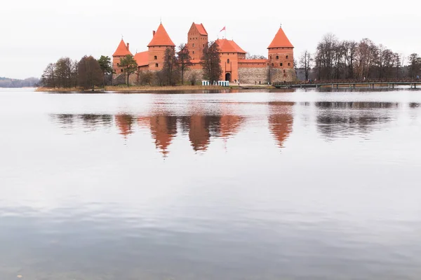 Photo Shows Castle City Trakai Lithuania Late Autumn — Stock Photo, Image