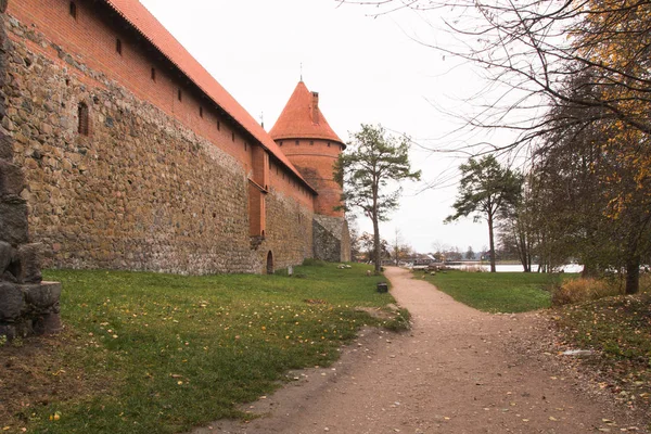 Photo You See Walls Castle Trakai Vilnius — Stock Photo, Image