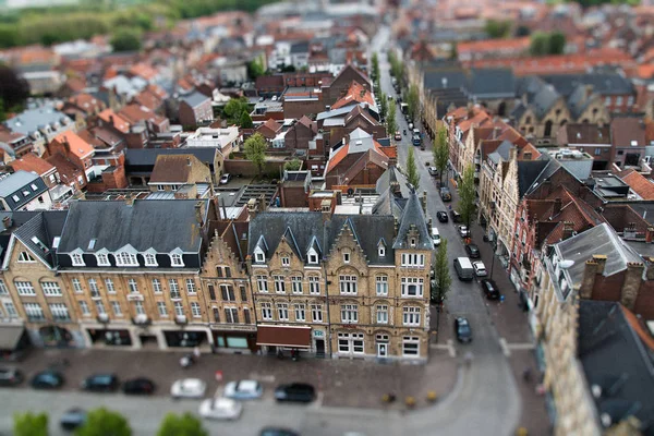 Photo You Can See Breathtaking View City Ypres Belgium Blur — Stock Photo, Image