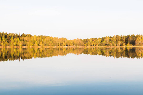 sunset on a lake two