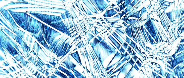 Hintergrund Eisfläche Abstrakt Weiße Und Blaue Gebrochene Linien Erzeugen Frost — Stockfoto