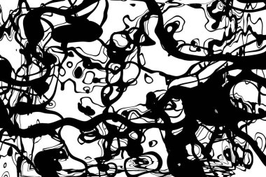 İllüstrasyon siyah beyaz desen. 3B işleme