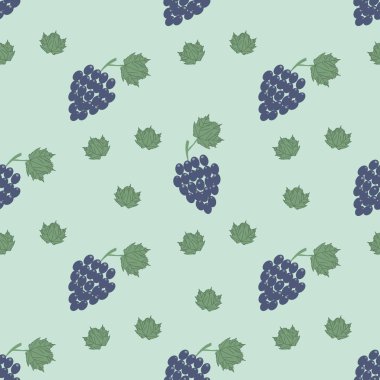 Yeşil yaprakları seamless modeli ile üzüm şube