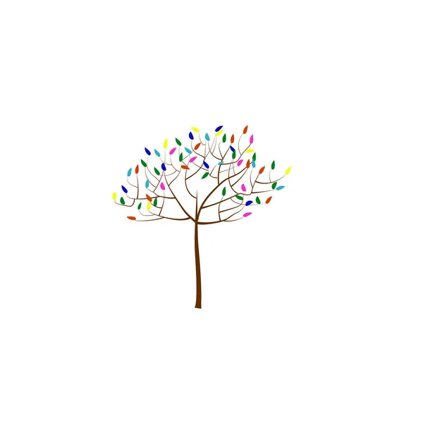 Дерево Колір Листя Векторні Ілюстрації — стоковий вектор