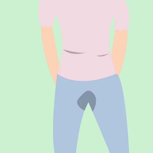 Urinary incontinence, involuntary urination woman vector illustration — Stock Illustration Urinary Incontinence Involuntary Urination Woman Vector Illustration Stock Vector