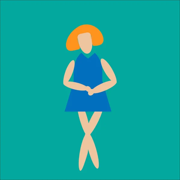 Urinary incontinence, involuntary urination woman vector illustration — Stock Illustration Urinary Incontinence Involuntary Urination Woman Vector Illustration Vector Graphics