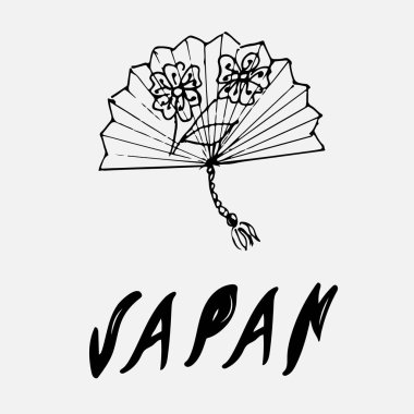 Japonya logo tasarımı doodle tarzı