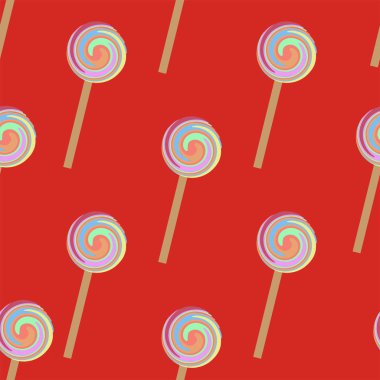 Çizgi film lolipop seamless modeli.