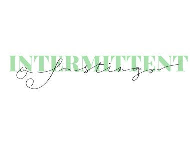 Intermittent Fasting hand drawn lettering. clipart