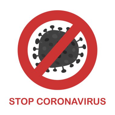 Coronavirus işaretinin düz tasarımı. Coronavirüs salgını. Halk sağlığı risk hastalığı ve grip salgını.