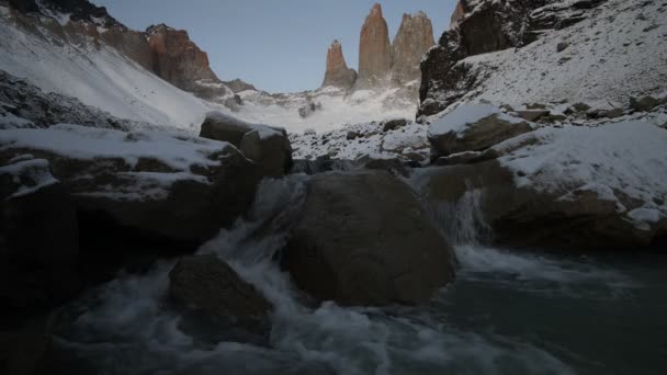 Torres Del Paine Der Nationalpark Süden Patagoniens Chile — Stockvideo