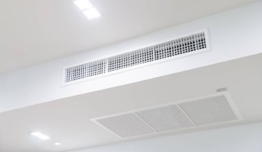 Ceiling mounted cassette type air conditioner clipart