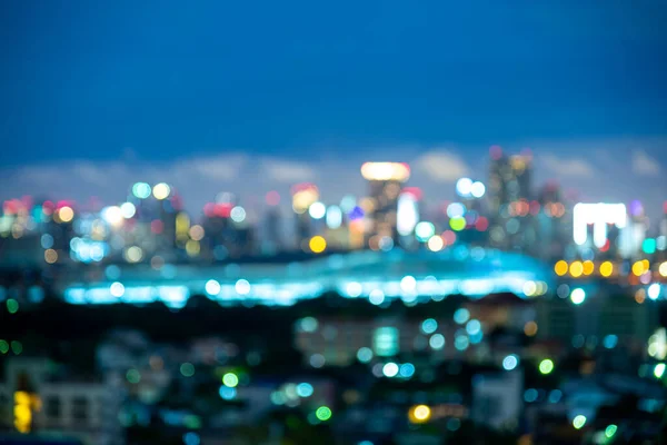 Розмитий Фон Нічного Неба Краєвидом Міста Бангкок — стокове фото