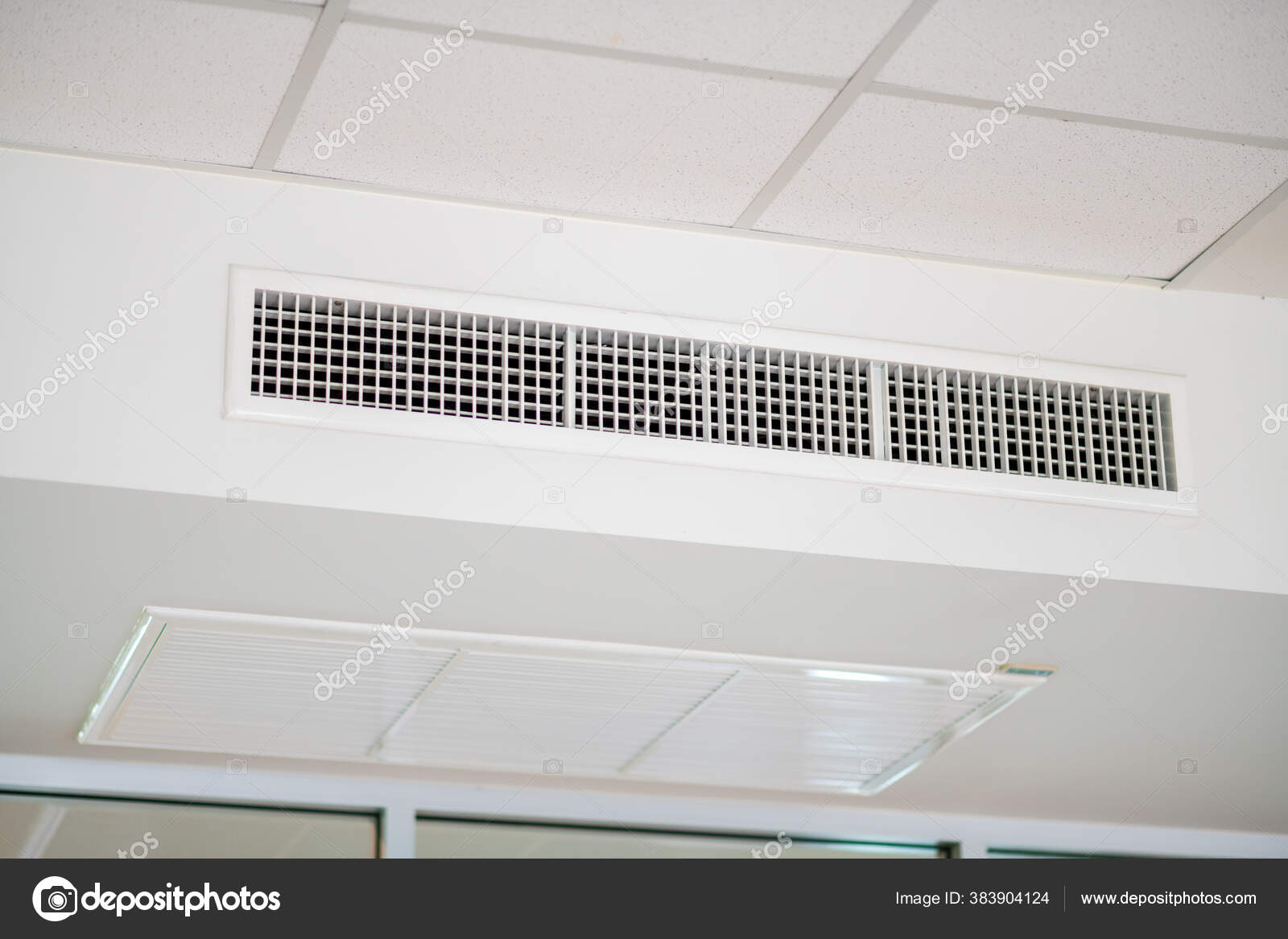 Modern Office Interior Air Conditioner Wall Stock Photo by ©p_jirawat  383904124