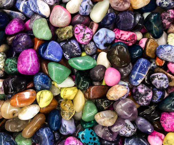 Piedras Preciosas Pulidas Como Fondo — Foto de Stock