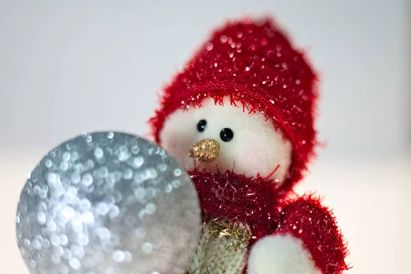 Fondo Navidad Con Rojo Blanco Azul Brillante Tema Estrellado Con — Foto de Stock