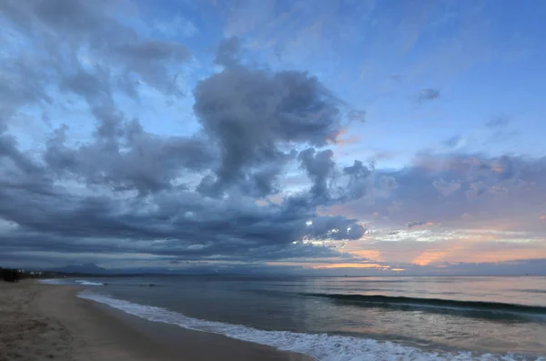 Dark Blue Cloudscapes Move Indian Ocean George South Africa Seen — Stock Photo, Image