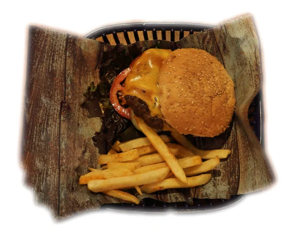 Hamburgery Restauracji Dobra Wartość Dla Pieniędzy Warto Kupić Patty Jest — Zdjęcie stockowe