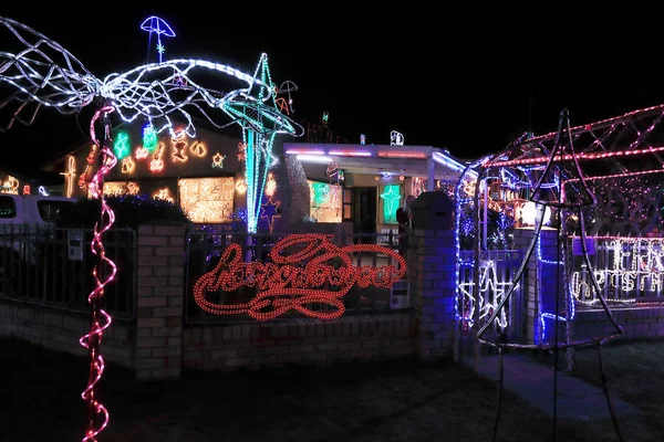 This home is Hartenbos (South Africa) is electrified with hundreds of Christmas lights in all colours and shapes to be seen by the public.