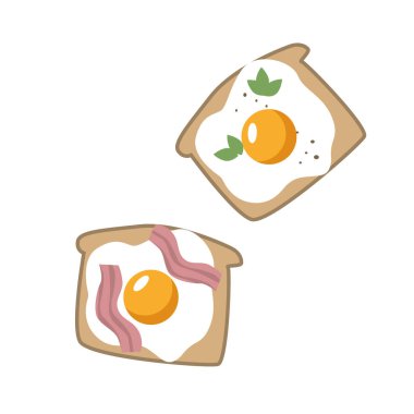 Kızarmış ve pastırmalı sandviçler.   