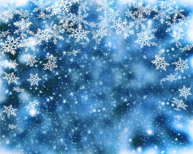 Kar yağışı ve kar taneleri ile Noel arka plan