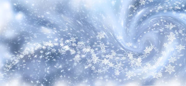 Weihnachten Hintergrund mit Schneefall und Schneeflocken — Stockfoto