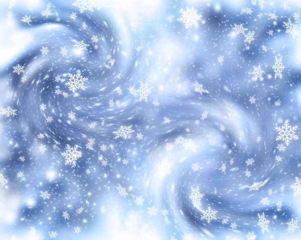 Kar yağışı ve kar taneleri ile Noel arka plan — Stok fotoğraf