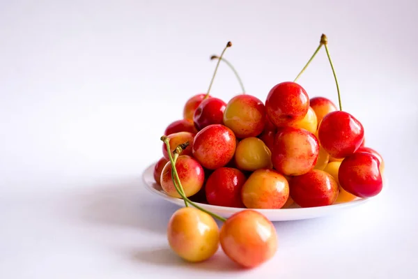 Cherries White Background — Stock Photo, Image