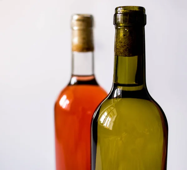 Botella Vino Aislado Sobre Fondo Blanco — Foto de Stock