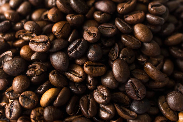 coffee beans on wooden background