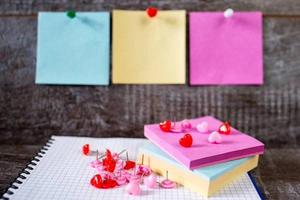 Color Sticky Note Cork Board — Stock Photo, Image