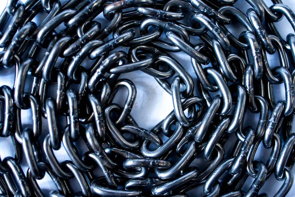 metal chain on white art background
