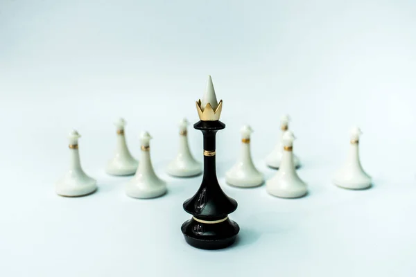 Chess King Queen White Background — Stock Photo, Image