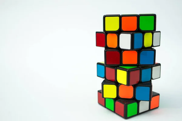 Colorful Cubes White Background — Stock Photo, Image