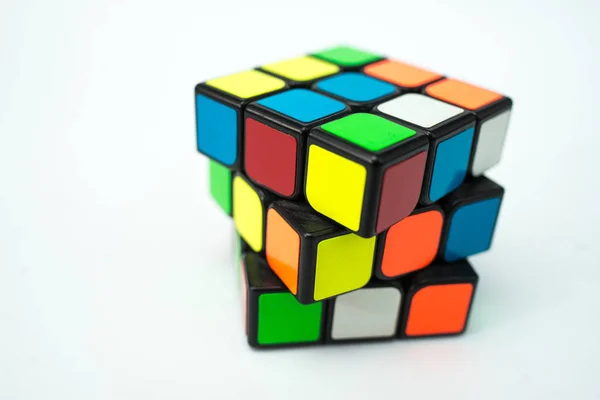 Colorful Cubes White Background — Stock Photo, Image