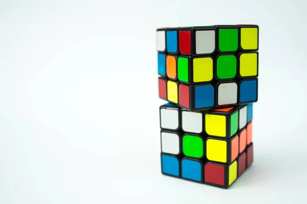 Colorful Cubes White Background — Stock Photo, Image