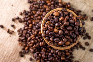 aromalı kahve çekirdekleri çuval torbası