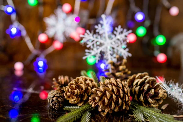 Natale Sfondo Colore Bokeh — Foto Stock