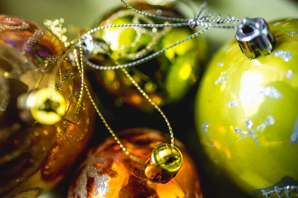 Campanas Composición Navidad Decoraciones Año Nuevo Fondo — Foto de Stock