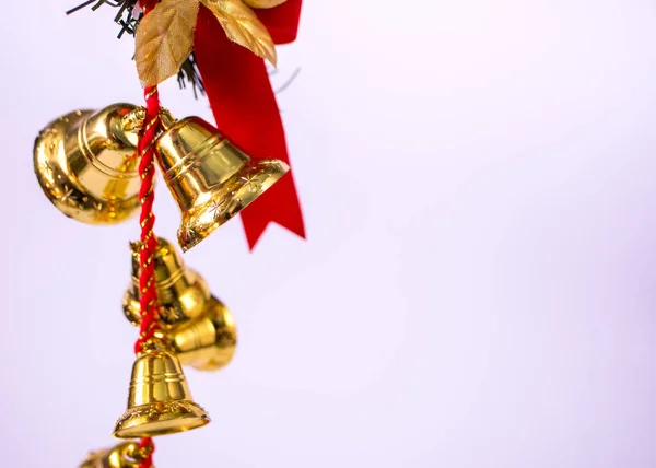 Різдвяна Композиція Дзвони Новий Рік Прикраси Фону — стокове фото