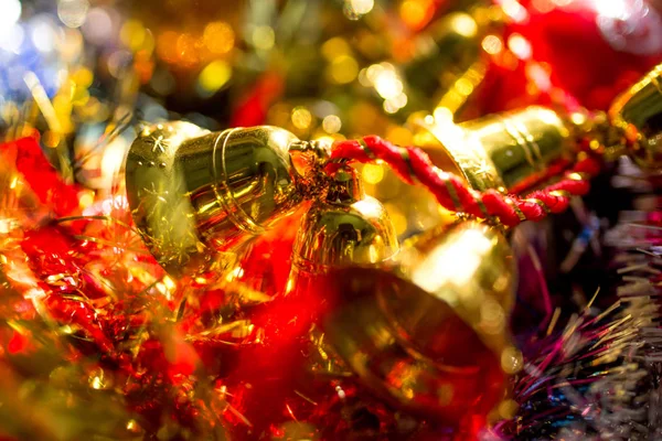 Campanas Composición Navidad Decoraciones Año Nuevo Fondo —  Fotos de Stock